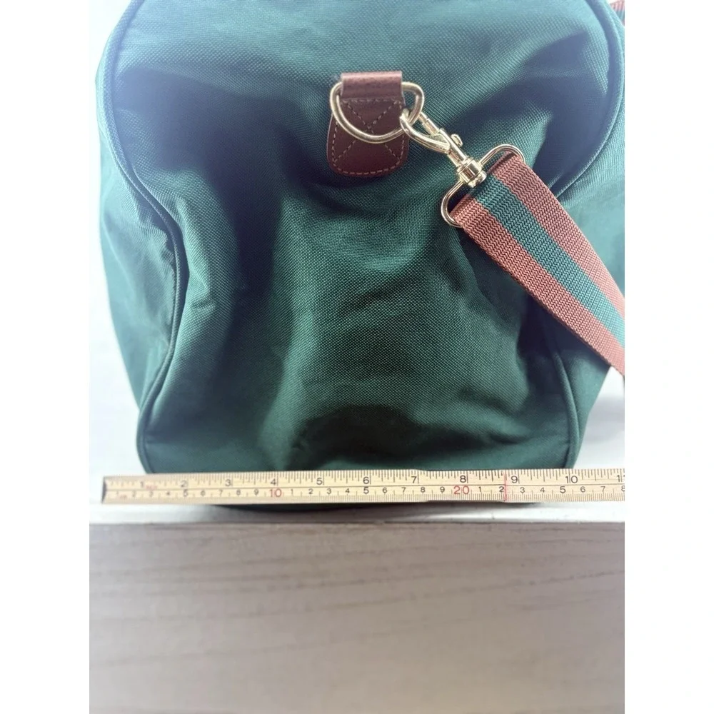 VTG Polo Ralph Lauren Fragrance Duffel Bag Green Nylon Canvas Weekender Pony 20